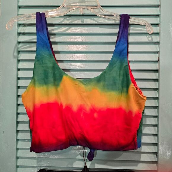 Rainbow Tie-Dye Bikini Set - Picture 2 of 7